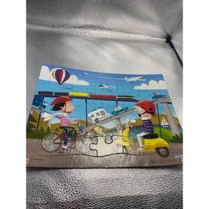 PlayMonster‎ Kids Transportation Jigsaw Puzzle Vehicles Bicycle Scooter Train